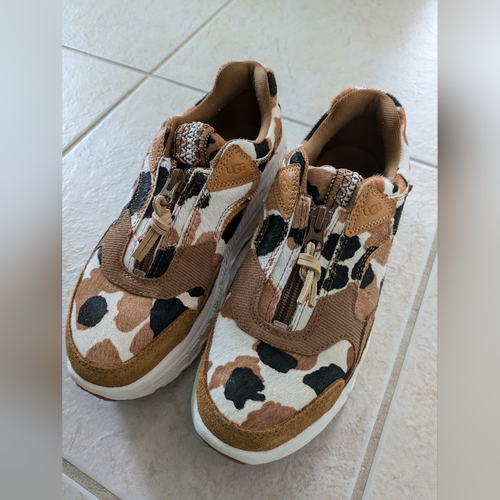LIKE NEW - UGG CA805 Cow Print Sneaker